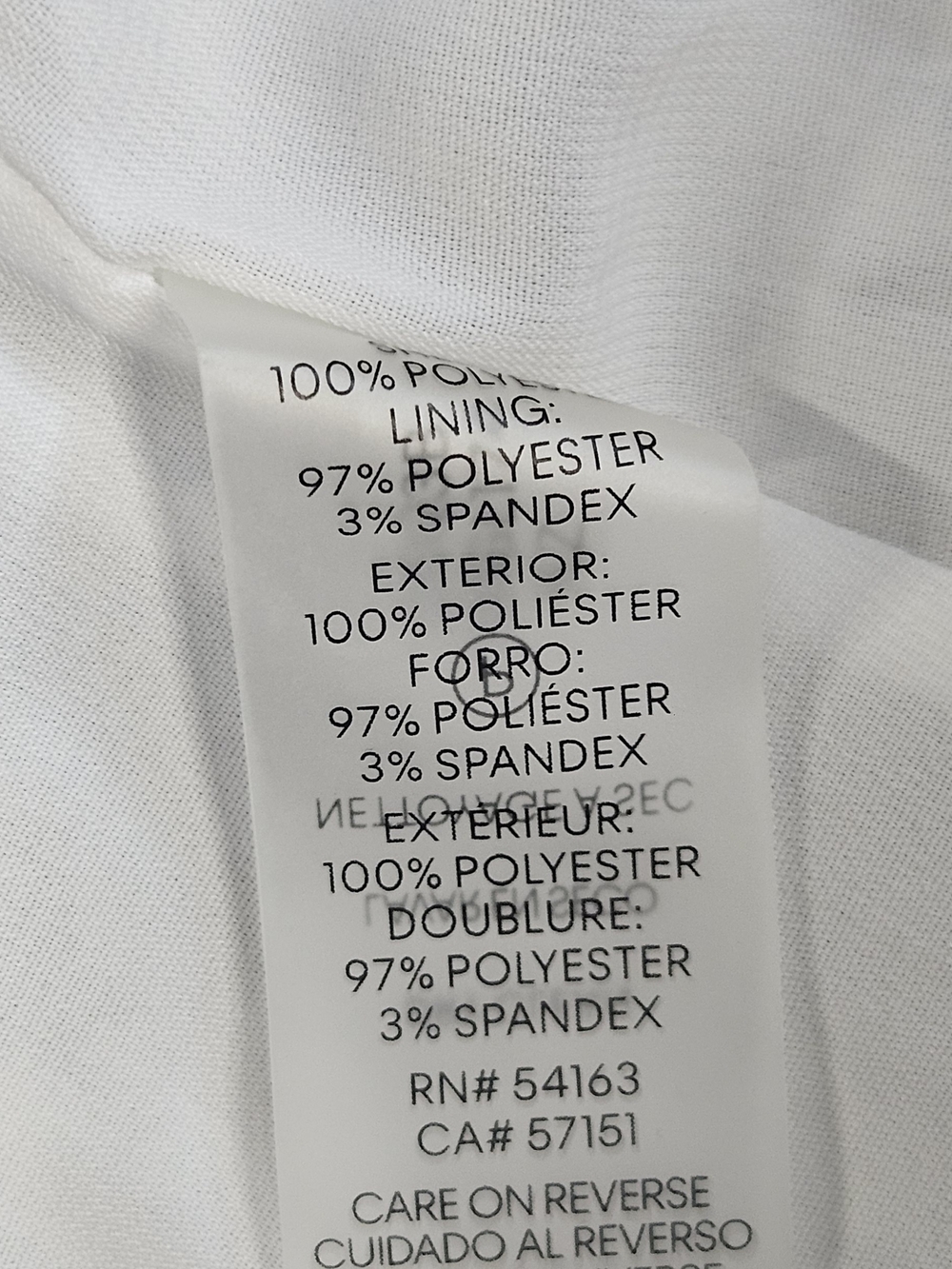 Calvin Klein Blue & White Printed Petite Suit Top - Picture 8 of 9